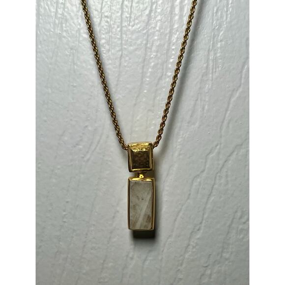 Julie Vos Gold Pendant Necklace 18” Designer Jewelry Minimalist Layering - Picture 4 of 7